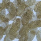 Oval Sequin 1.5" Gold Silky Fiber Strand Fabric Loose Couture Paillettes
