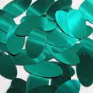 Oval Sequin 1.5" Emerald Green Metallic Loose Couture Paillettes