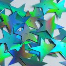 Star 5 Point Sequin 1.5" Aqua Blue Lazersheen Reflective Metallic Paillettes