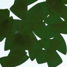 Fishscale Fin Sequin 1.5" Deep Dark Green Transparent Glossy See-Thru Paillettes
