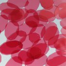 Facet Gem Oval Sequin 1.25" Rose Pink Transparent Glossy See-Thru Paillettes