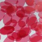Facet Gem Oval Sequin 1.25" Rose Pink Transparent Glossy See-Thru Paillettes
