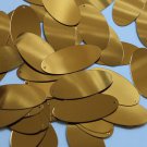 Oval Sequin 1.5" Dark Yellow Gold Metallic Loose Couture Paillettes