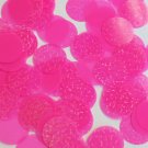 Round Sequin 24mm Hot Pink Neon Transparent Hologram Glitter Sparkle Paillettes