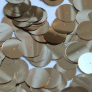 Round Sequin 20mm Center Hole Pale Gold Metallic Loose Couture Paillettes