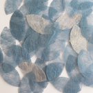 Navette Leaf Sequin 1.5" Sky Blue Silky Fiber Strand Fabric Couture Paillettes