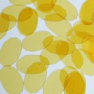 Facet Gem Oval Sequin 1.25" Yellow Citrine Transparent Glossy See-Thru Paillette