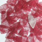 Fishscale Fin Sequin 1.5" Deep Rose Pink Silky Fiber Strand Fabric Paillettes