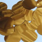 Round Sequin 40mm Dark Yellow Gold Metallic Loose Couture Paillettes