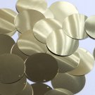 Round Sequin 40mm Pale Yellow Gold Metallic Loose Couture Paillettes