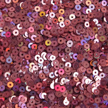 3mm Round Flat Sequins Rose Pink Shiny Lazersheen Rainbow Reflective Metallic