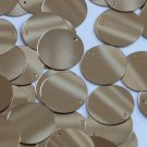 Round Sequin 30mm Pale Gold Metallic Loose Couture Paillettes