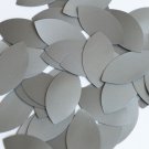 Navette Leaf Sequin 1.5" Silver Gray Metallic Opaque Vinyl Couture Paillettes