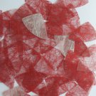 Fishscale Fin Sequin 1.5" Red Silky Fiber Strand Fabric Loose Couture Paillettes
