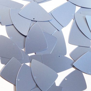 Fishscale Fin Sequin 1.5" Dark Periwinkle Blue Matte Satin Metallic Paillettes