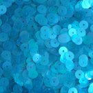 6mm Round Sequins Peacock Teal Blue Green Semi Frost Rainbow. Made in USA