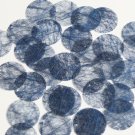 Round Sequin 24mm Navy Blue Silky Fiber Strand Fabric Loose Couture Paillettes
