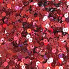 4mm Round Flat Sequins Cranberry Red Lazersheen Rainbow Reflective Made in USA