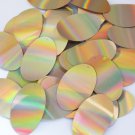 Sequin Oval 2" Gold Lazersheen Reflective Metallic Couture Paillettes Made in US
