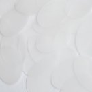 Oval Sequin 2" Frosted Crystal Lexan Velvet Matte Couture Paillettes Made in USA