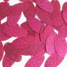 Oval Sequin 1.5" Fuchsia Pink Metallic Sparkle Glitter Texture Loose Paillettes
