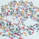 Square Diamond Sequin 1.5" Multi Tropical Exotic Fish White Opaque Paillettes