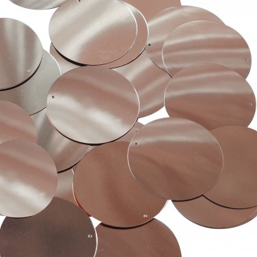 Round Sequin 40mm Light Gold Metallic Loose Couture Paillettes