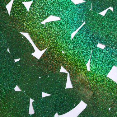 Sequin Fishscale Fin 1.5" Green Sparkle Glitter Metallic. Made in USA