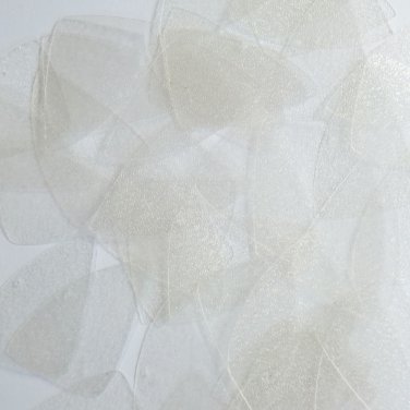 Fishscale Fin Sequin 1.5" Antique Crystal Transparent Embossed Texture Paillette