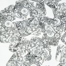 Square Diamond Sequin 1.5" Steampunk Clockworks on White Opaque Loose Paillettes