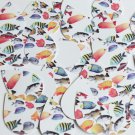 Teardrop Sequin 1.5" Multicolor Tropical Exotic Fish on White Opaque Paillettes