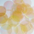 Round Sequin 40mm Yellow Crystal Iris Rainbow Iridescent Loose Couture Paillette
