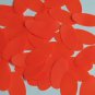Oval Sequin 1.5" Orange Blaze Opaque Fluorescent Vinyl Loose Couture Paillettes