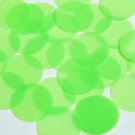 Round Sequin 40mm Green Neon Fluorescent Transparent Glossy Matte Reversible