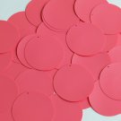 Round Sequin 1.5" Bubblegum Pink Opaque Vinyl Loose Couture Paillettes