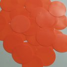 Round Sequin 40mm Orange Blaze Opaque Fluorescent Vinyl Loose Couture Paillettes