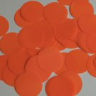 Round Sequin 30mm Orange Blaze Opaque Fluorescent Vinyl Loose Couture Paillettes