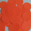 Round Sequin 1.5" Orange Blaze Opaque Fluorescent Vinyl Loose Couture Paillettes