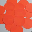 Round Sequin 50mm Orange Blaze Opaque Fluorescent Vinyl Loose Couture Paillettes