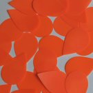 Teardrop Sequin 1.5" Orange Blaze Opaque Fluorescent Vinyl Couture Paillettes