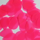 Teardrop Sequin 1.5" Fluorescent Pink See-Thru Gloss Matte Reversible Paillettes