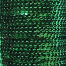Kelly Green Metallic 5mm cup Sequin Trim, Flat Stitched Strung by the yard 15'