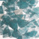 Fishscale Fin Sequin 1.5" Deep Teal Blue Green Silky Fiber StrFabric Paillettes