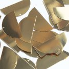 Sequin Half Round Semi Circle 1.5" Gold Metallic Couture Paillettes. Made in USA
