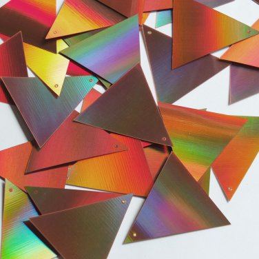 Triangle Sequin 40mm Copper Lazersheen Reflective Metallic Couture Paillettes
