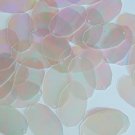Facet Gem Oval Sequin 1.25" Clear Crystal Iris Luminescent Couture Paillettes