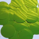 Round Sequin 40mm Lime Green Metallic Fluorescent Loose Couture Paillettes