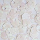 Large Hole Round Sequin 20mm White Iris Rainbow Embossed Swirl Texture Paillette