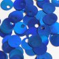 Large Hole Round Sequin 20mm Blue Lazersheen Reflective Metallic Loose Paillette