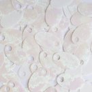 Large Hole Oval Sequin 1.25" White Iris Rainbow Embossed Swirl Texture Paillette